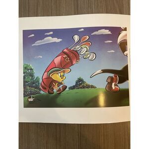 Looney Tunes Caddy With A Tattitude Limited Edition 1110/5000 Golf Tweety Art‎